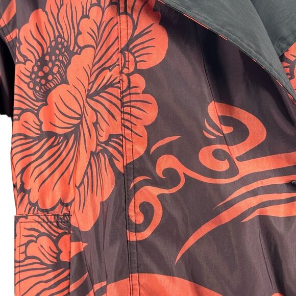 Mycra PAC Now Oversized JACKET Women Reversible Floral Pocket Travel Rain 0P NEW - Picture 3 of 15